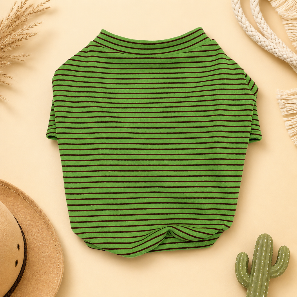 Frenchie Striped Fitted Top
