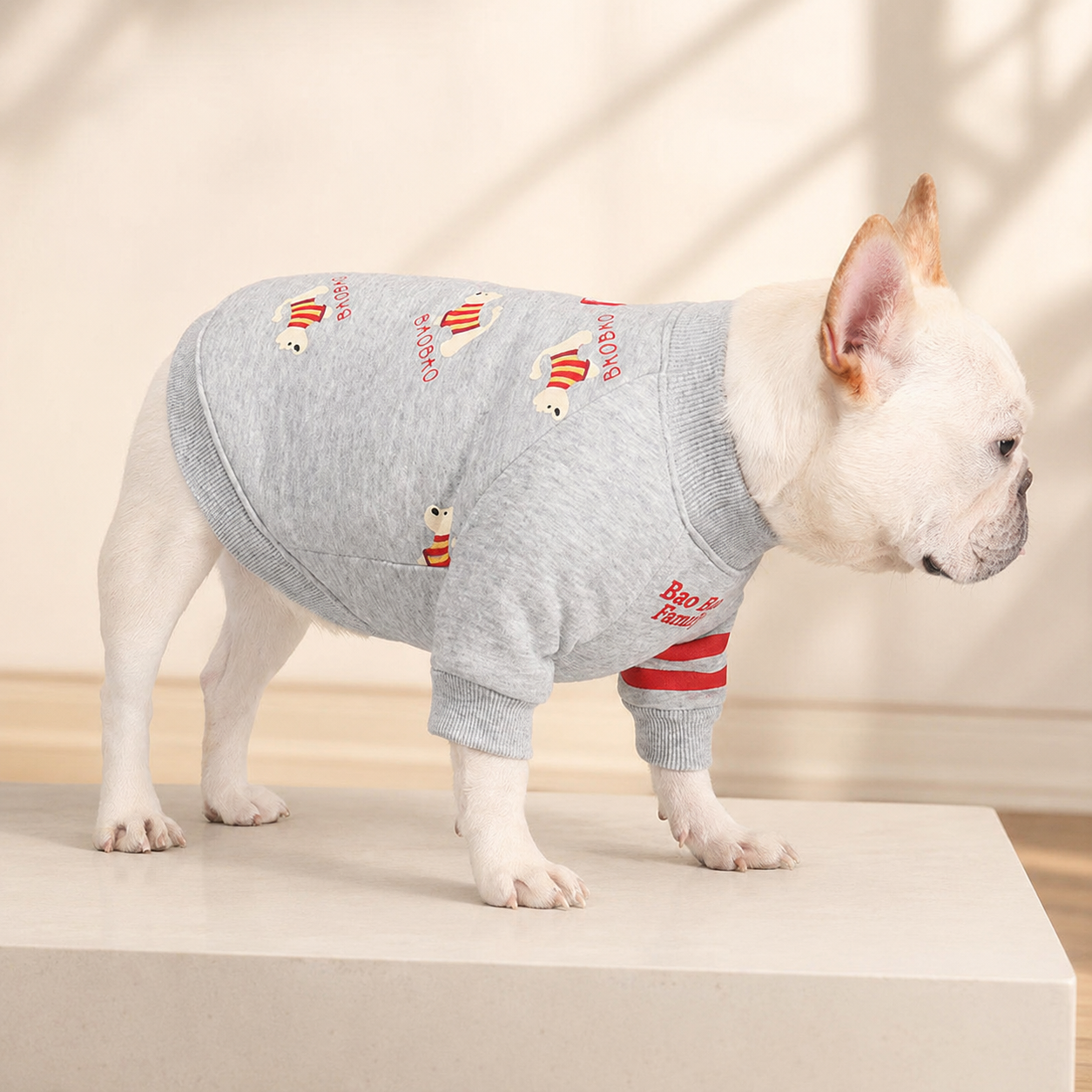 Frenchie Light Color Printed Dog Sweatshirt