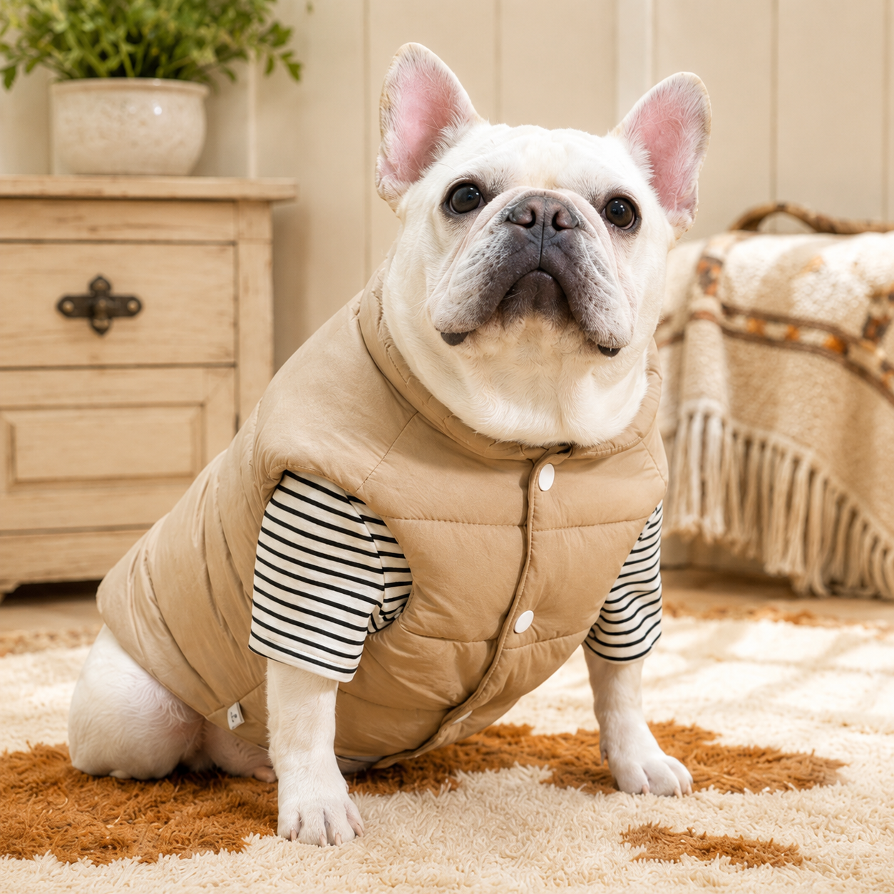 French Bulldog Padded Cotton Vest
