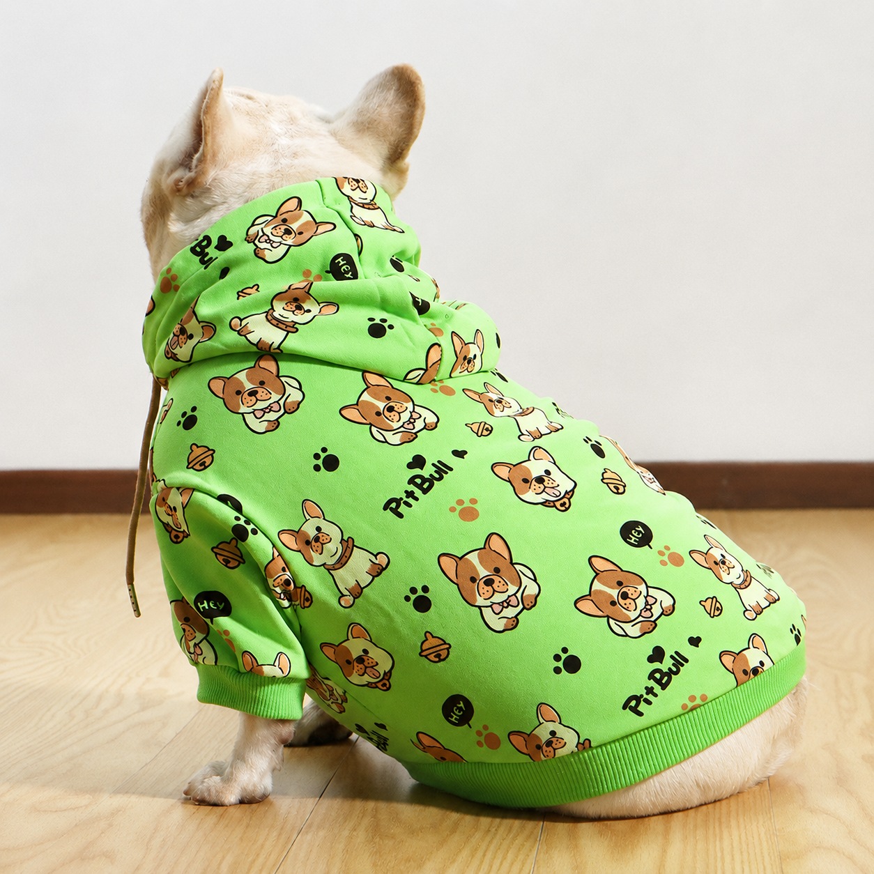 Frenchie Spring Autumn Printed Hoodie