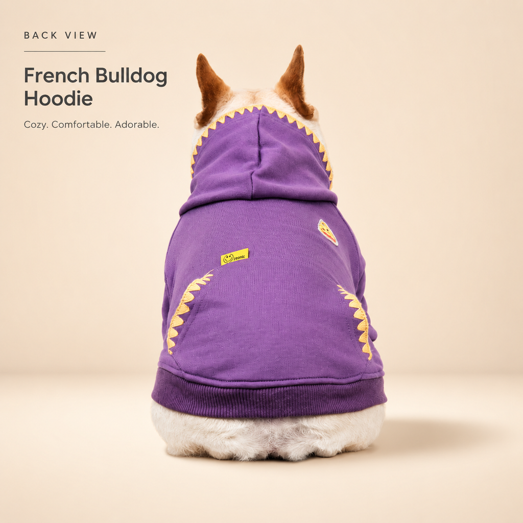 Frenchie Shell Embroidered Dog Hoodie