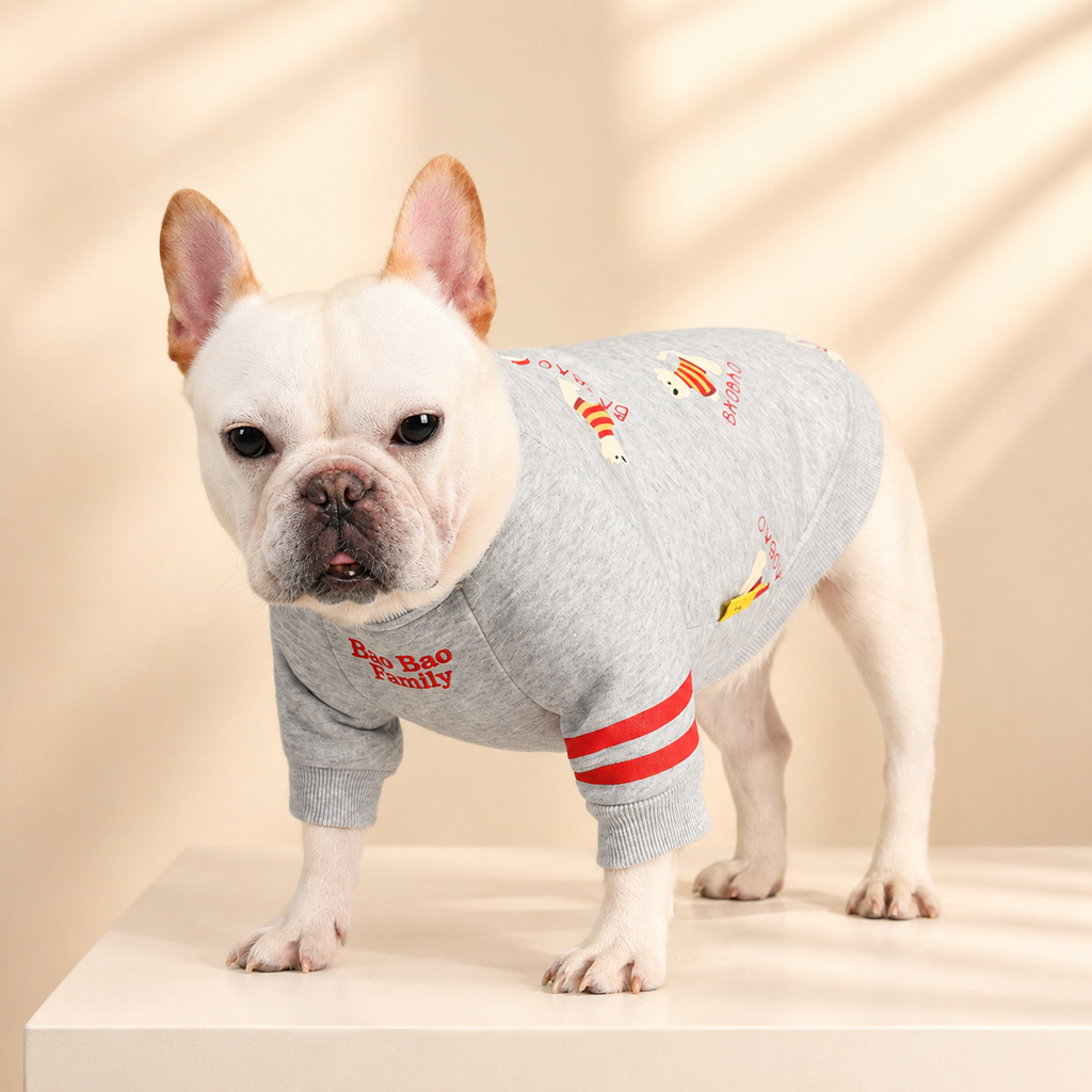Frenchie Light Color Printed Dog Sweatshirt