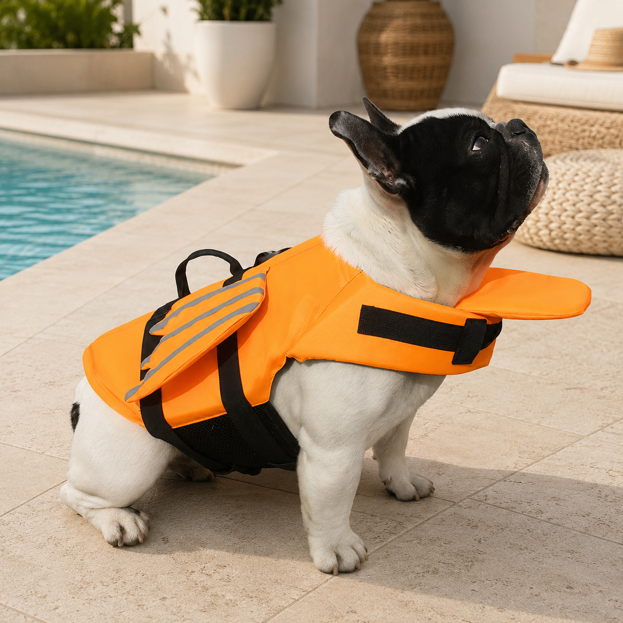 French Bulldog Tencel Angel Wing Dog Swimsuit