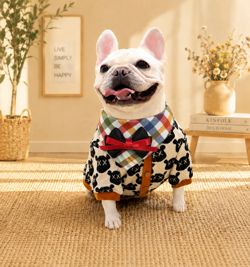 French Bulldog Bow Tie Bandana Bib