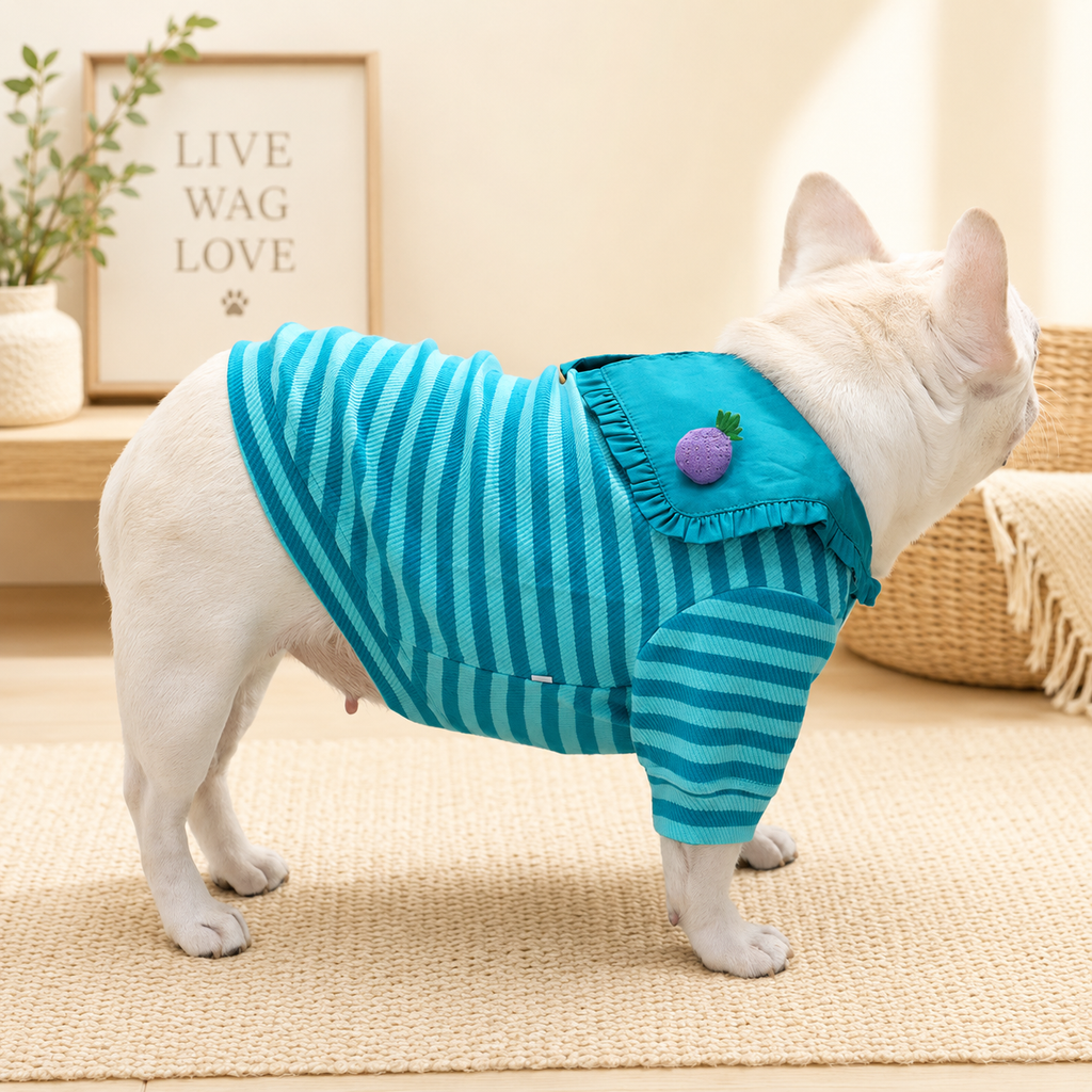 Spring Autumn Sailor Collar Striped Sweatshirt