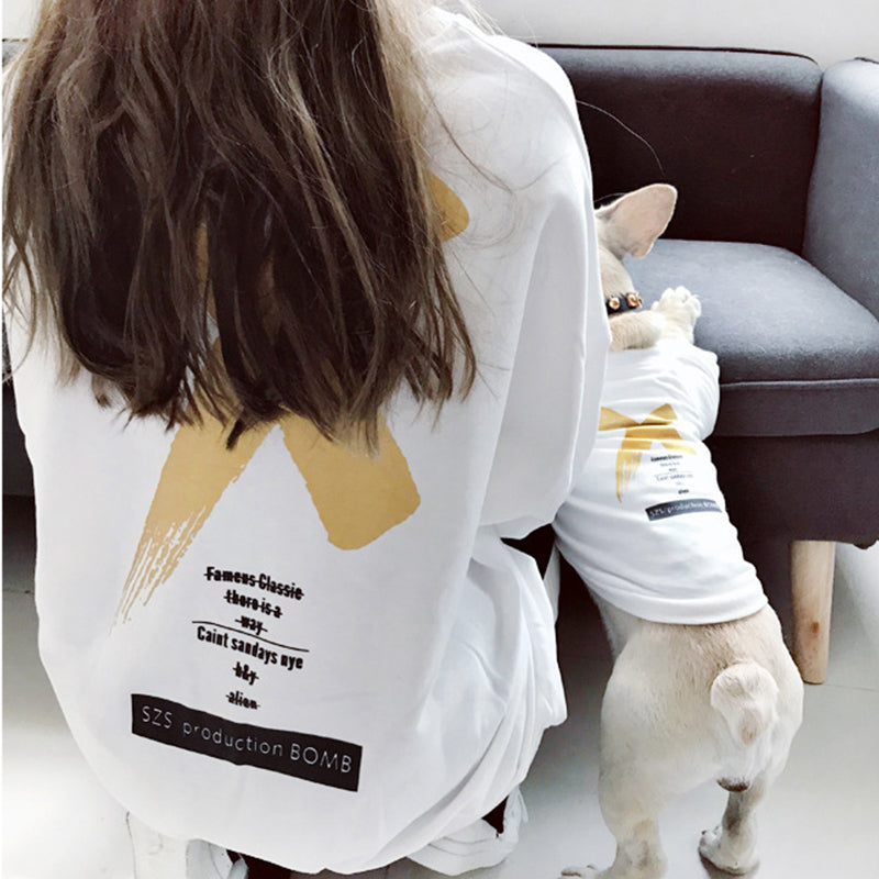 Gold Foil "X" Matching T-shirt Set