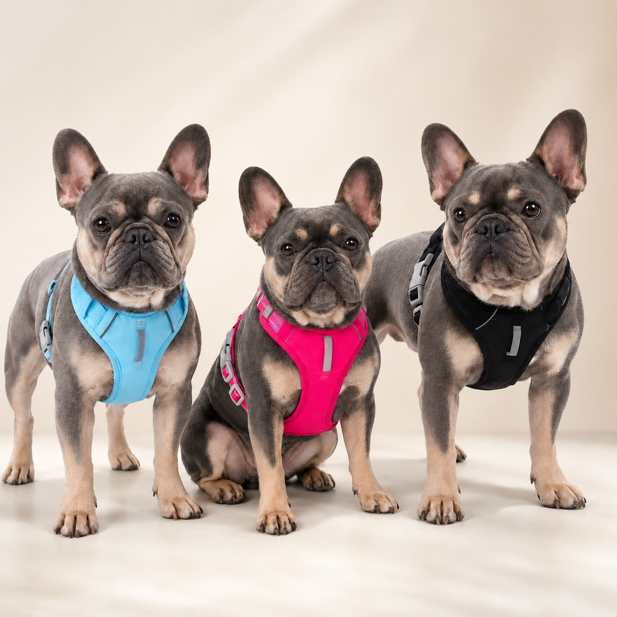 French Bulldog Wild-Style Dog Harness Vest with Leash Attachment