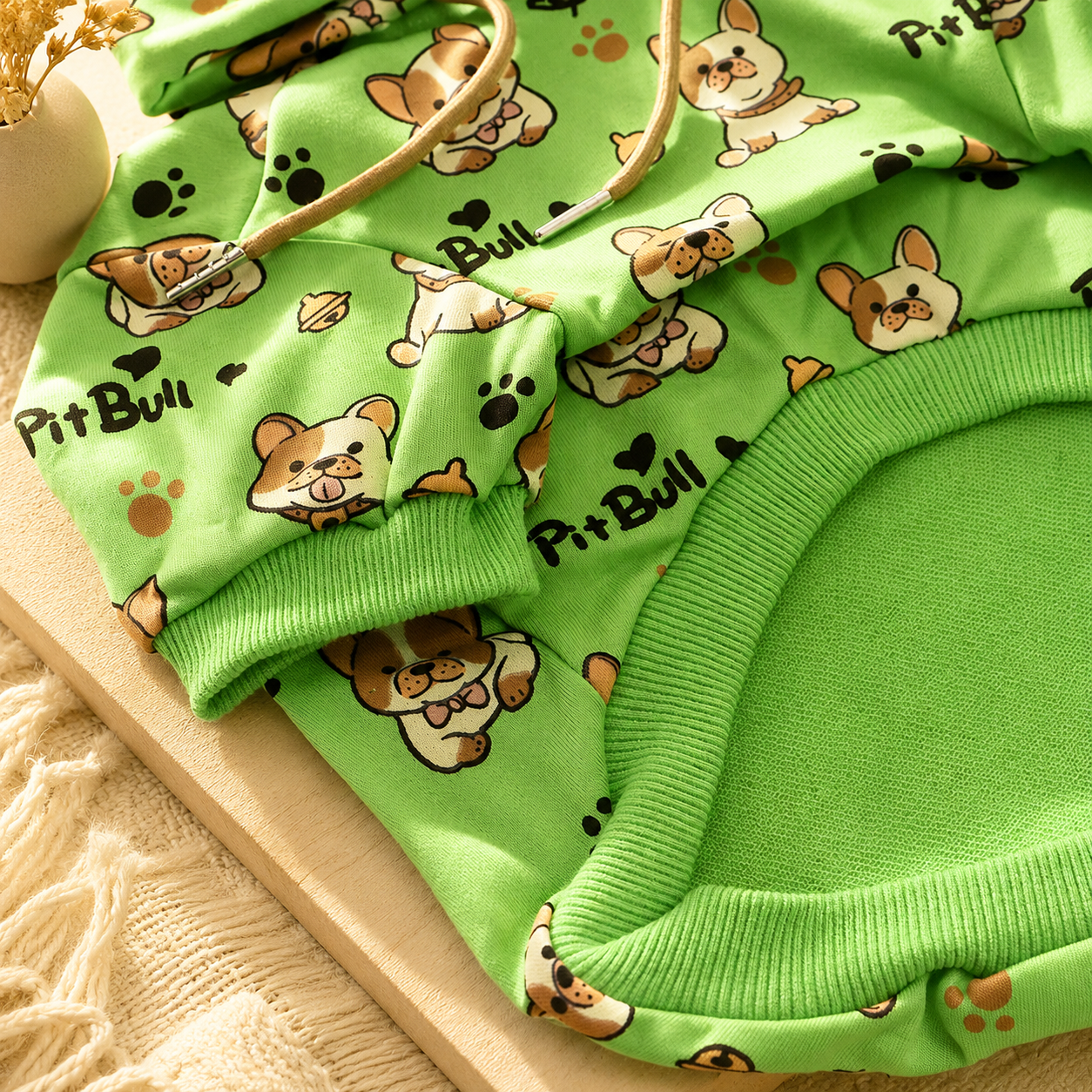 Frenchie Spring Autumn Printed Hoodie