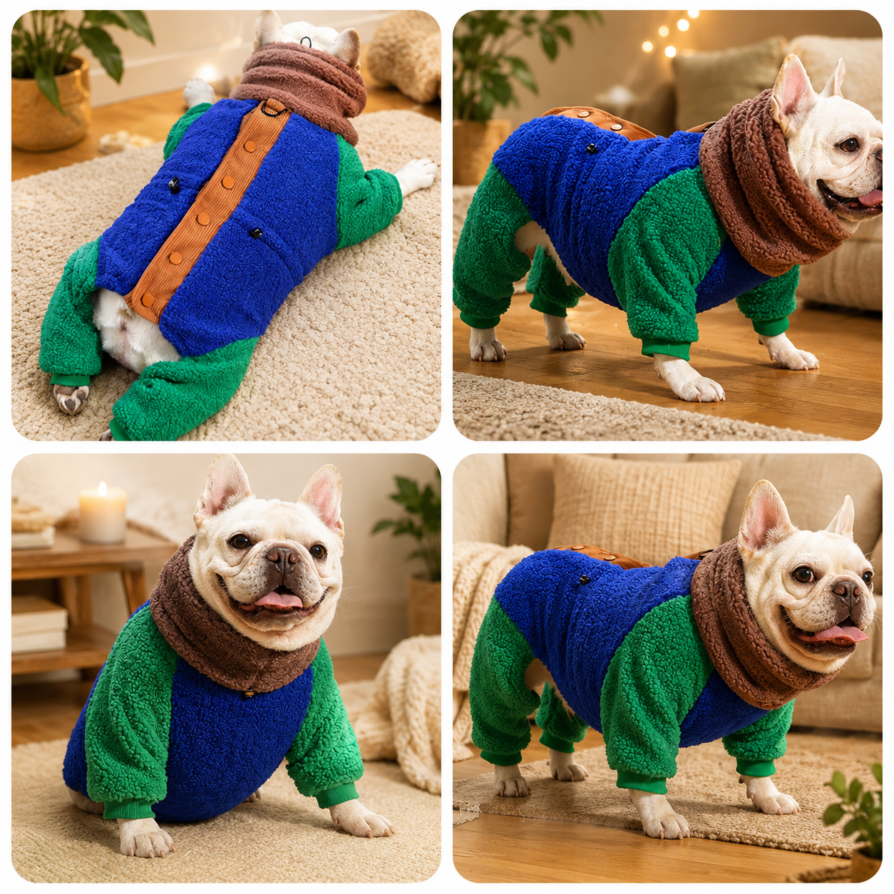 French Bulldog Sherpa Fleece Onesie