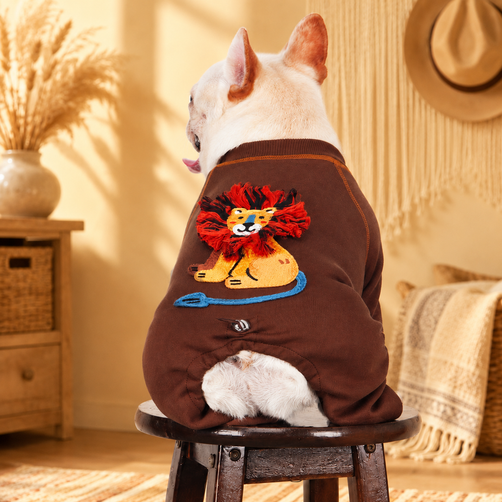 Embroidered French Bulldog Jumpsuit