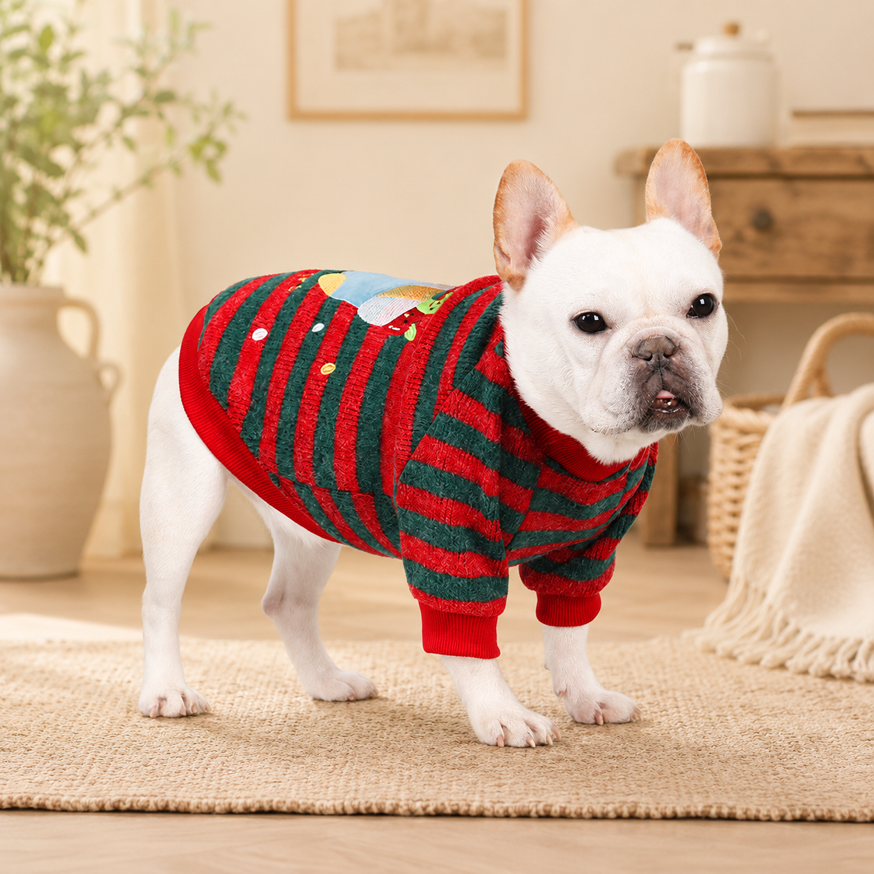 French Bulldog Knit Hoodie