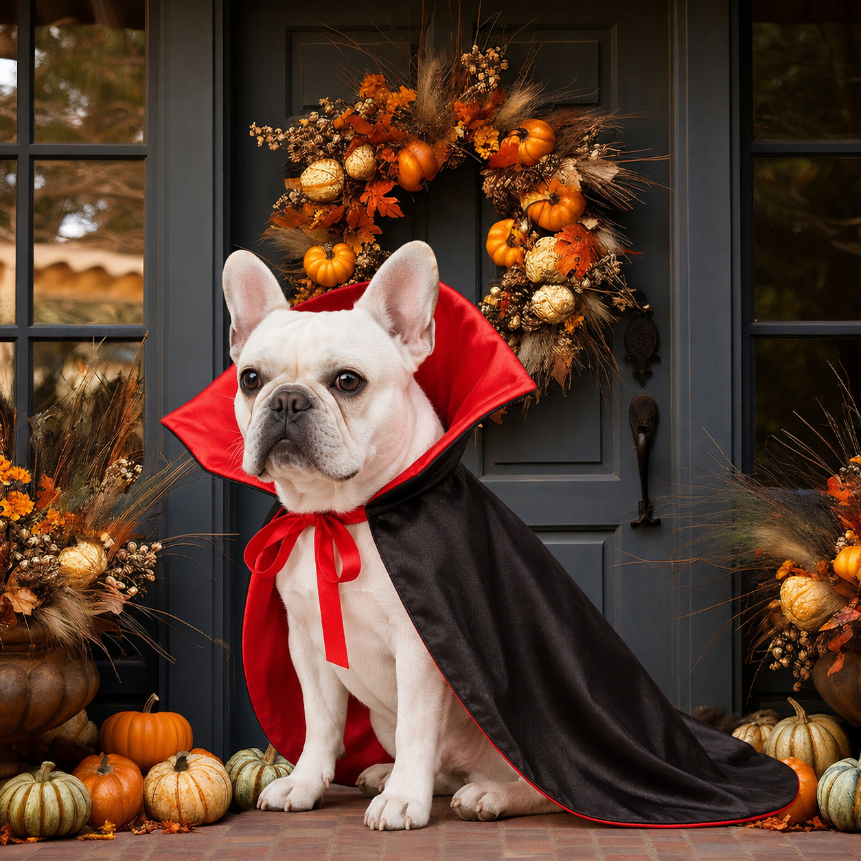 French Bulldog Halloween Vampire Cape Costume for Dogs