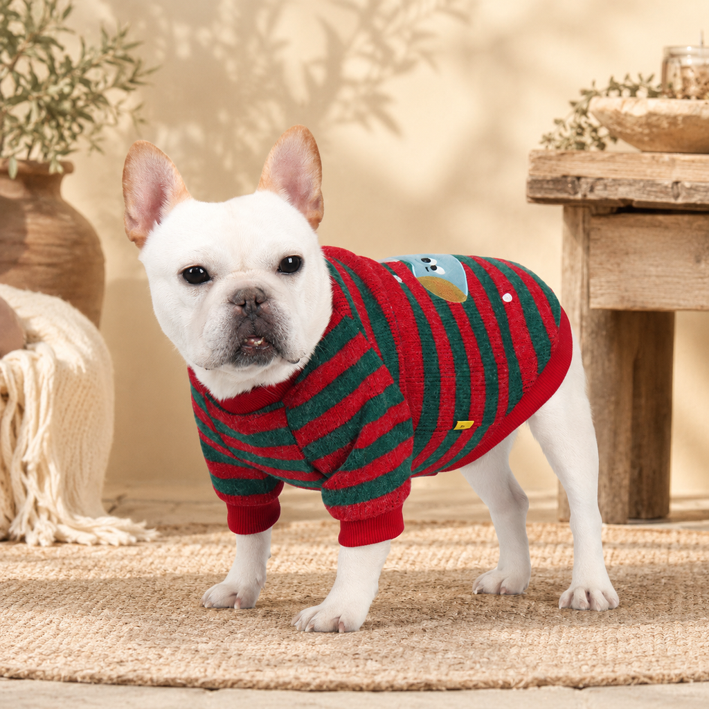 French Bulldog Knit Hoodie