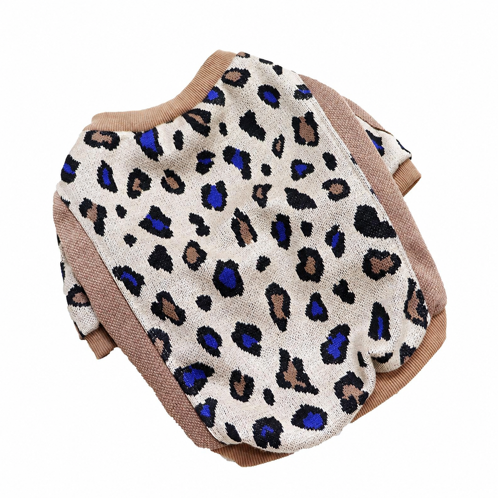 Frenchie Leopard Colorblock Sweatshirt