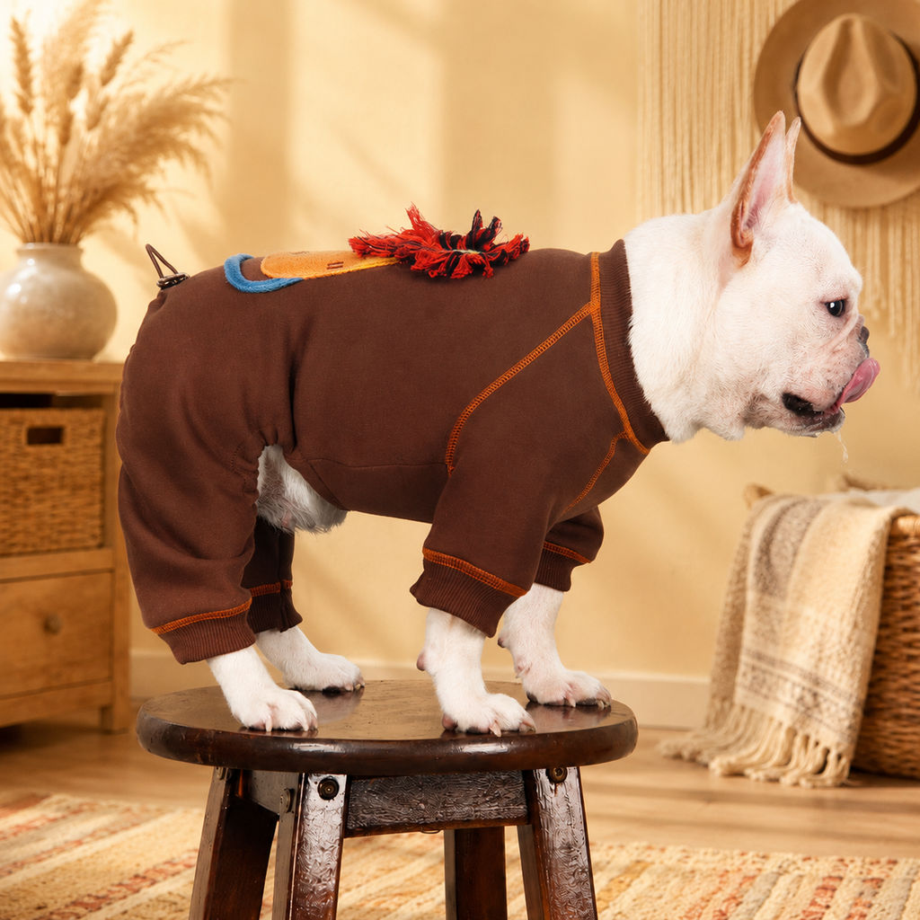 Embroidered French Bulldog Jumpsuit