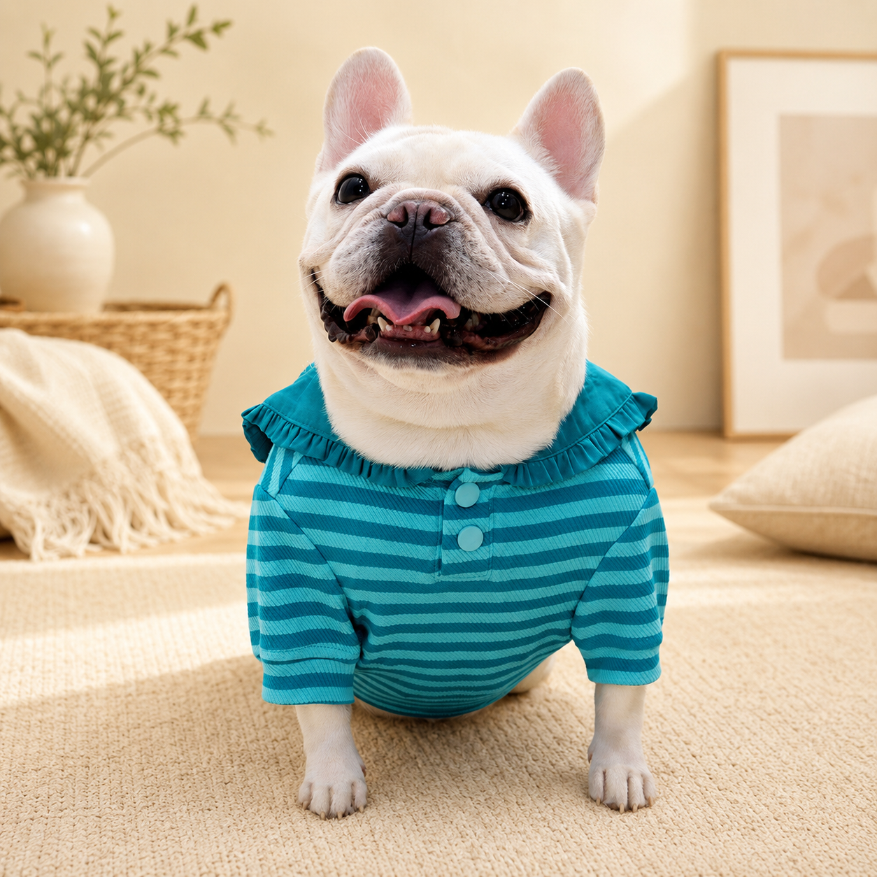 Spring Autumn Sailor Collar Striped Sweatshirt