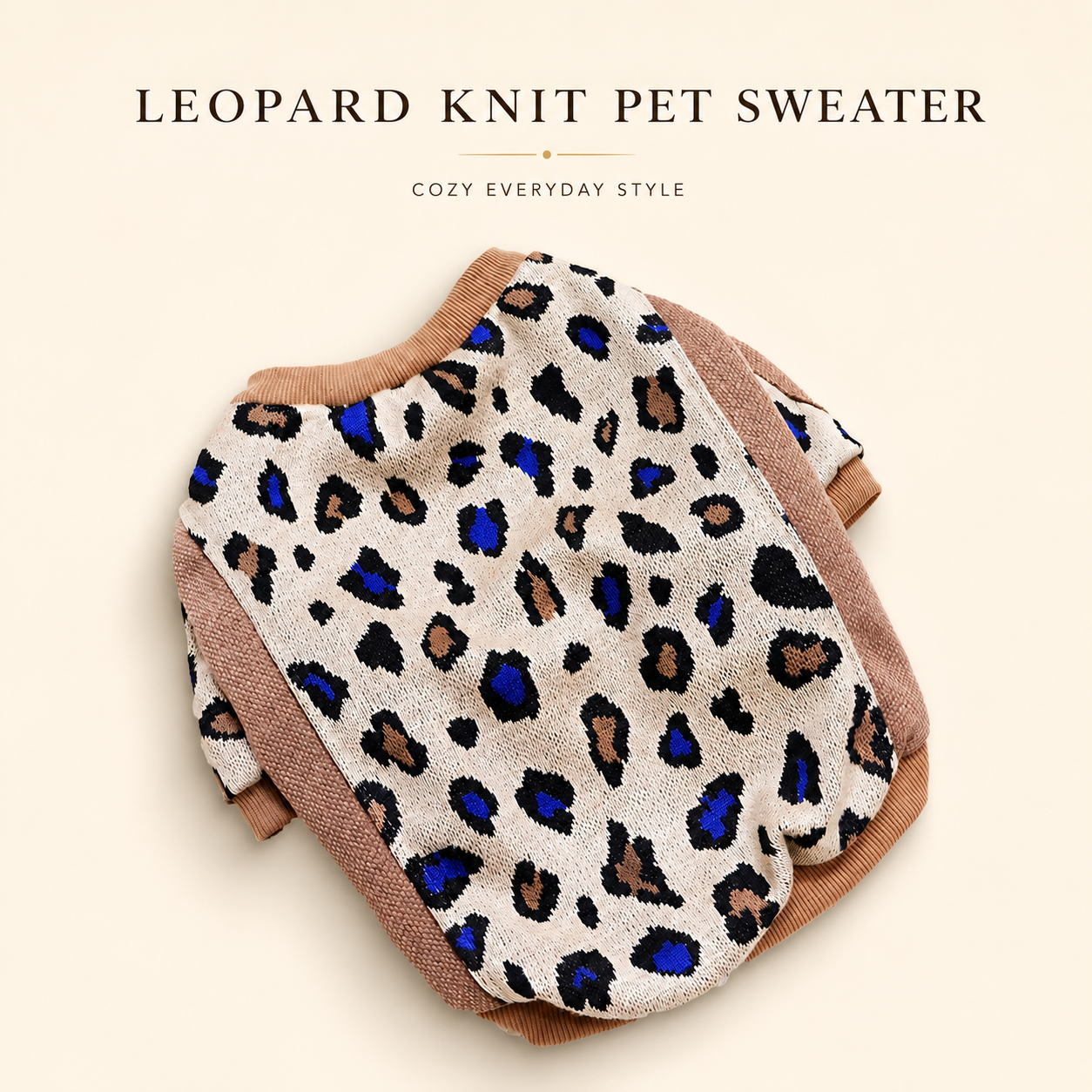 Frenchie Leopard Colorblock Sweatshirt