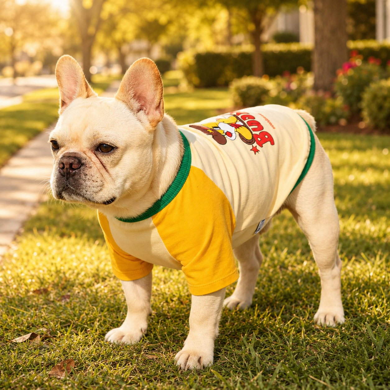 French Bulldog Color-Block Gym Sweatshirt