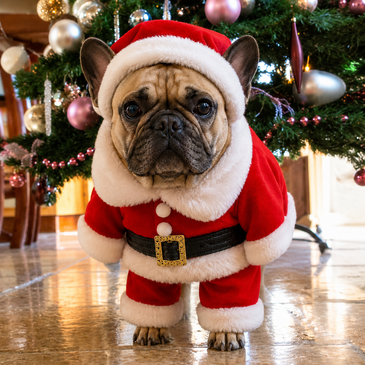 French Bulldog 3D Christmas Costume Set