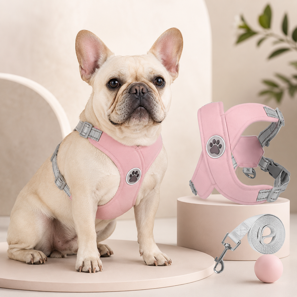 French Bulldog X-Shaped Reflective Dog Harness