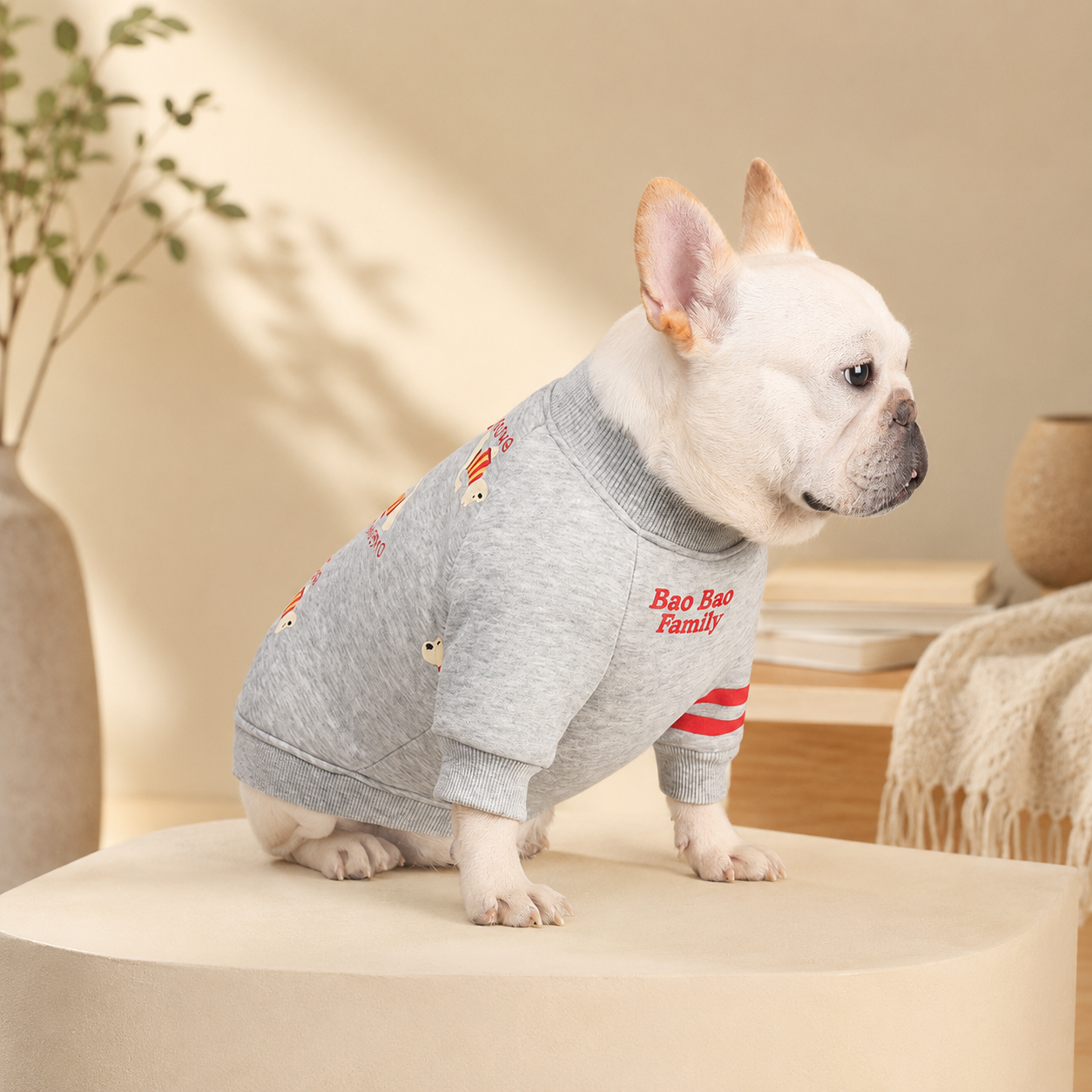 Frenchie Light Color Printed Dog Sweatshirt