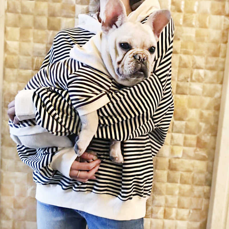 Matching Dog and Owner Hoodie - Premium French Terry Streetwear for French Bulldogs & Small Dogs - Casual Pet Apparel