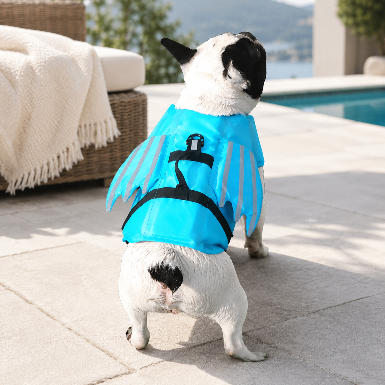 French Bulldog Tencel Angel Wing Dog Swimsuit