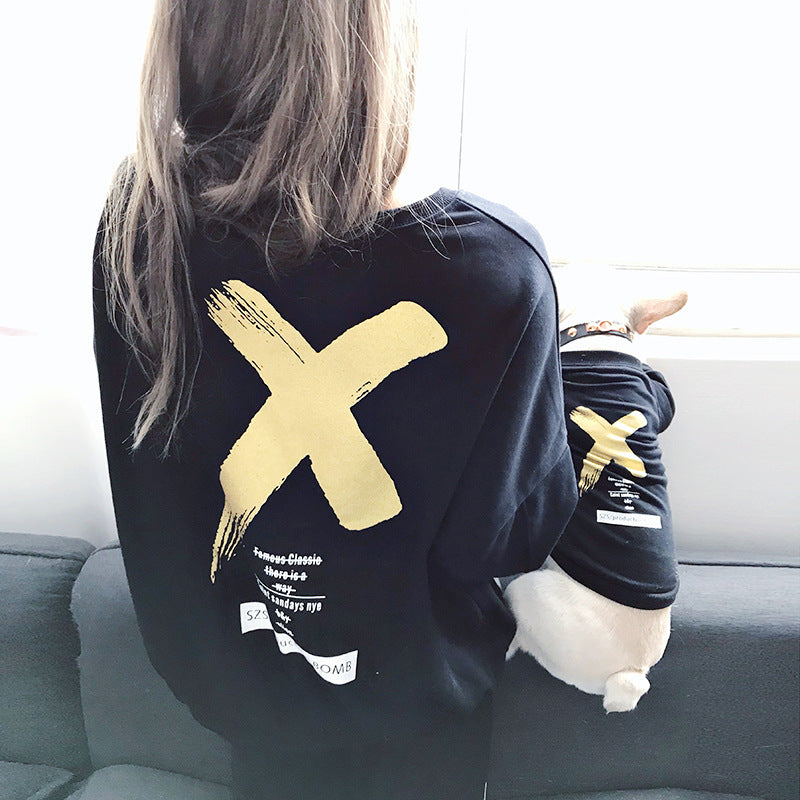 Streetwear Pet & Owner Matching T-shirt Set for French Bulldogs