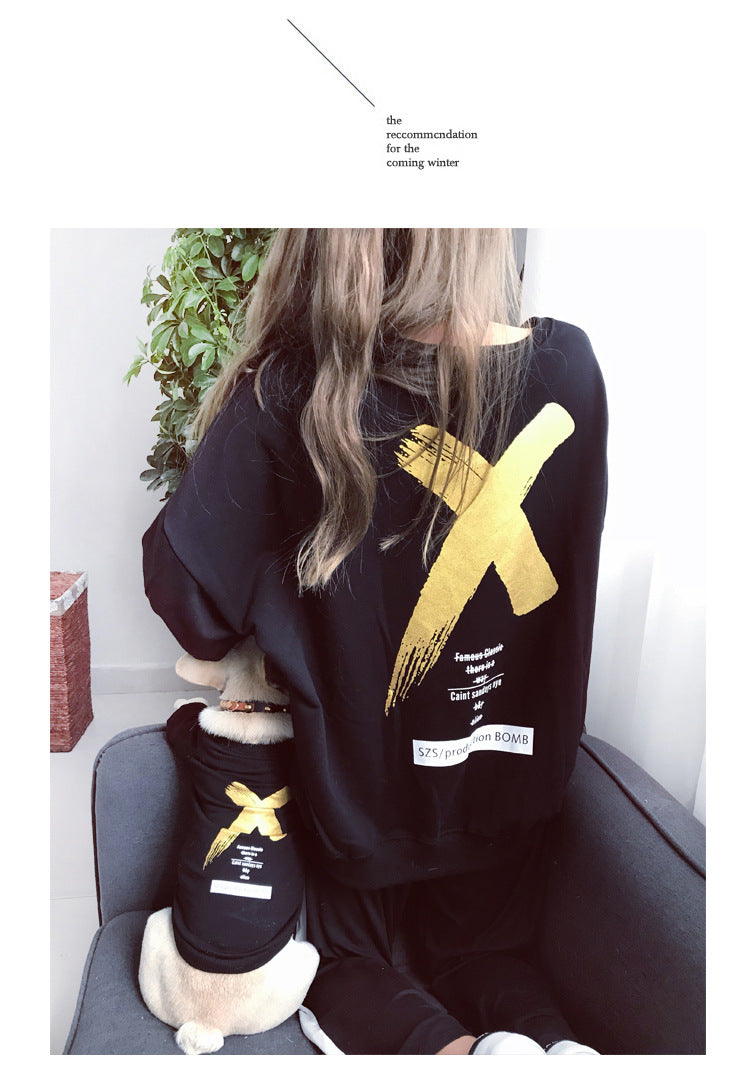 Streetwear Pet & Owner Matching T-shirt Set for French Bulldogs