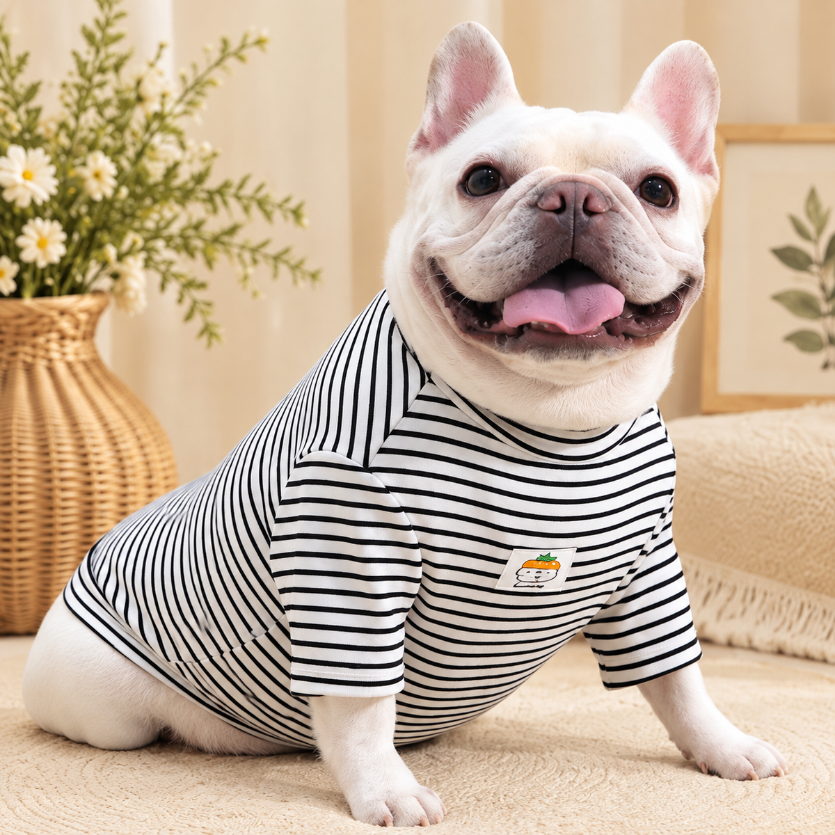 Striped T-Shirt for French Bulldogs