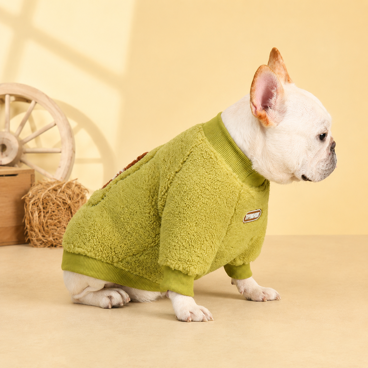 Frenchie Fleece Embroidered Dog Sweatshirt