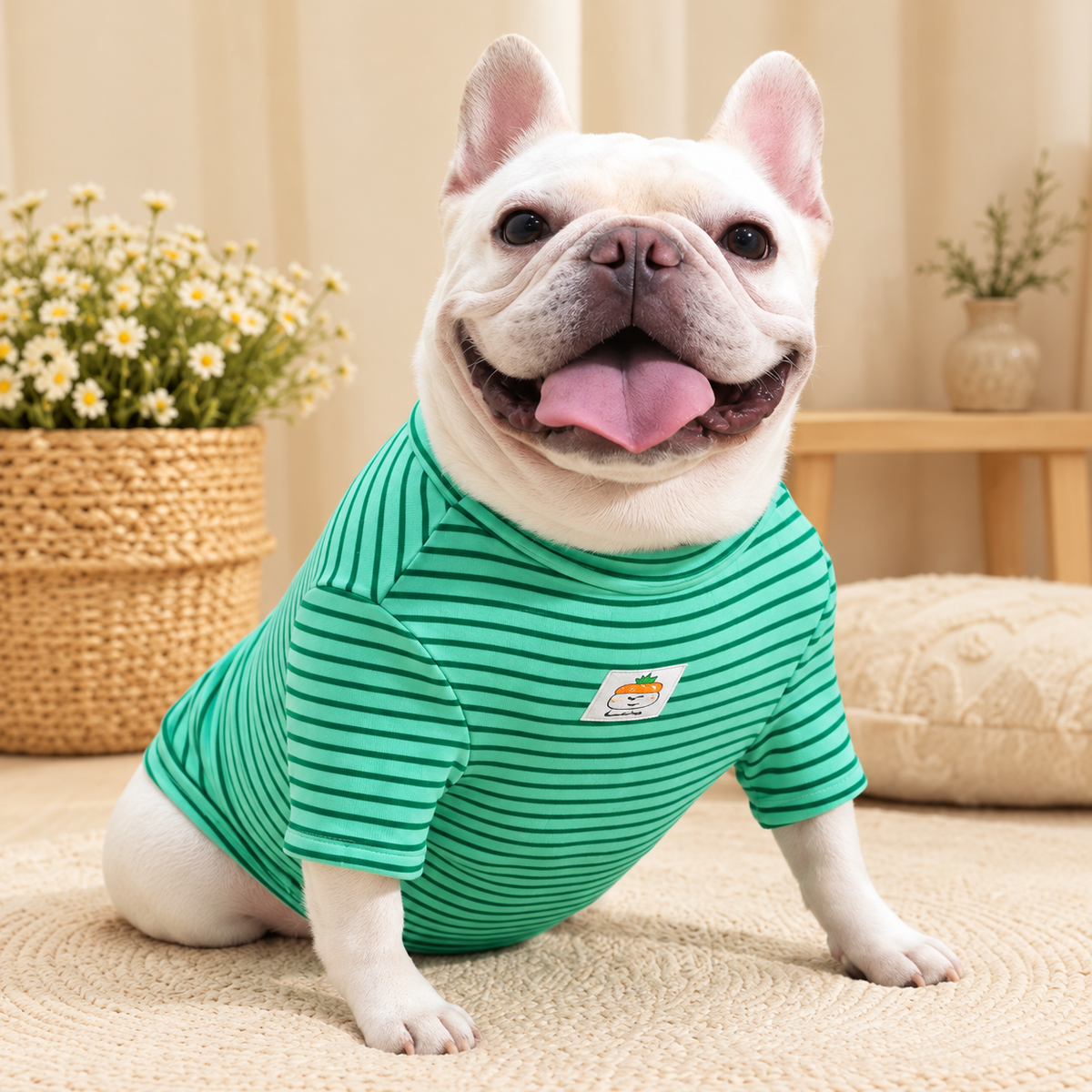 Striped T-Shirt for French Bulldogs