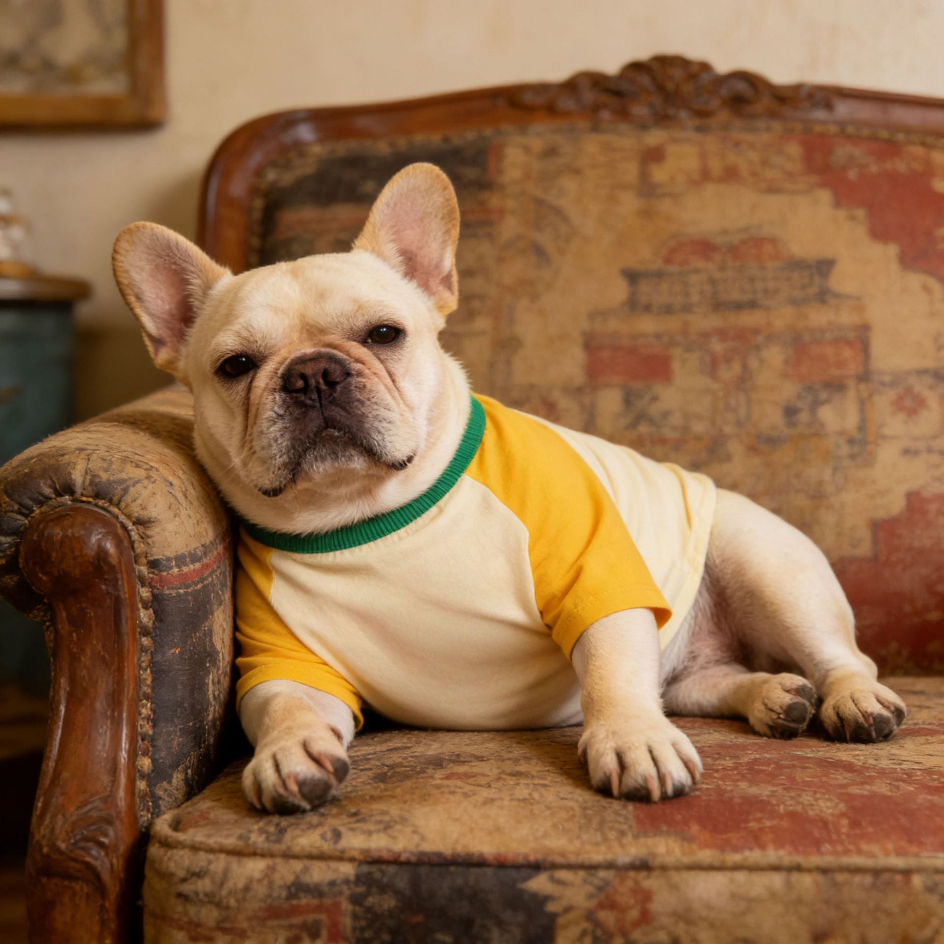 French Bulldog Color-Block Gym Sweatshirt
