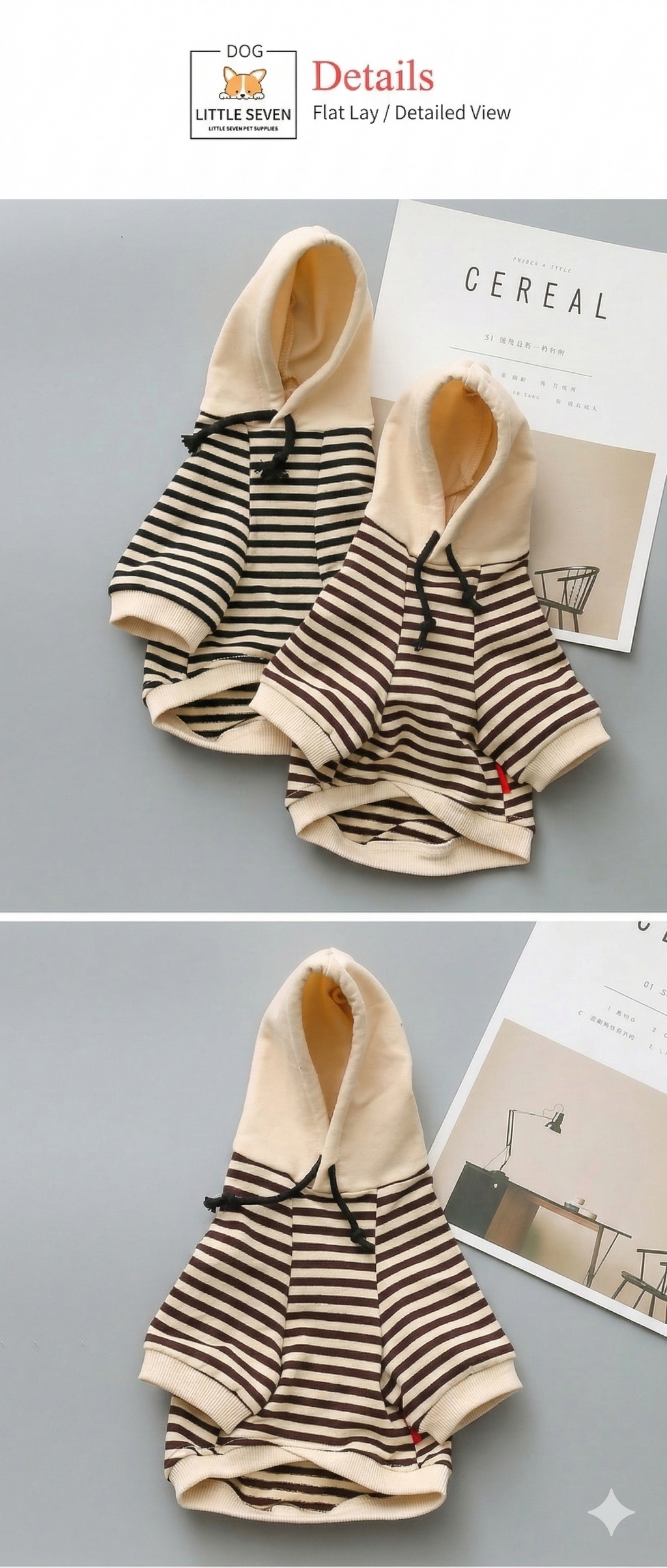 Matching Dog and Owner Hoodie - Premium French Terry Streetwear for French Bulldogs & Small Dogs - Casual Pet Apparel