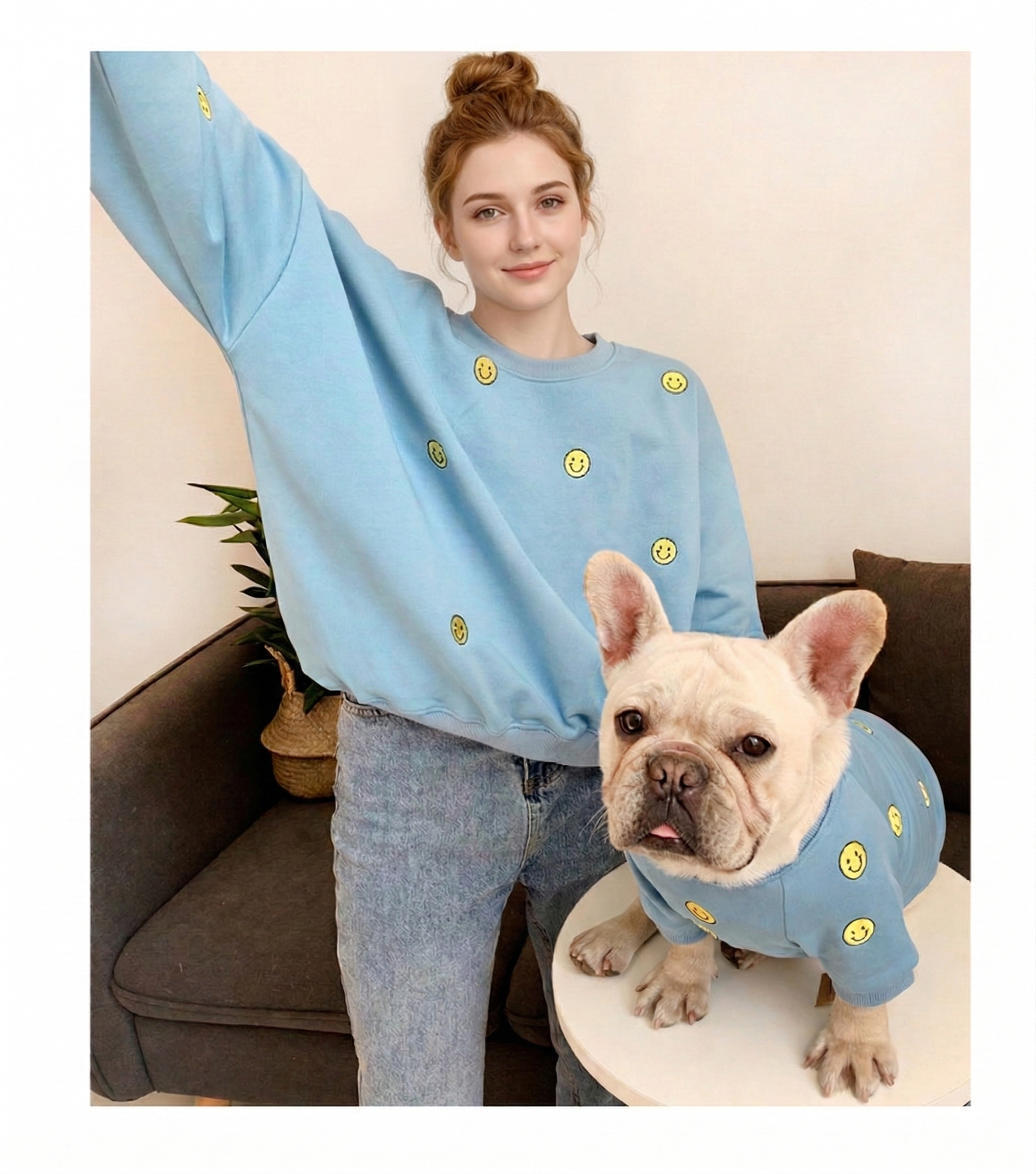 Matching Dog & Owner French Terry Sweatshirts - Warm & Comfy Outfits for Spring/Autumn