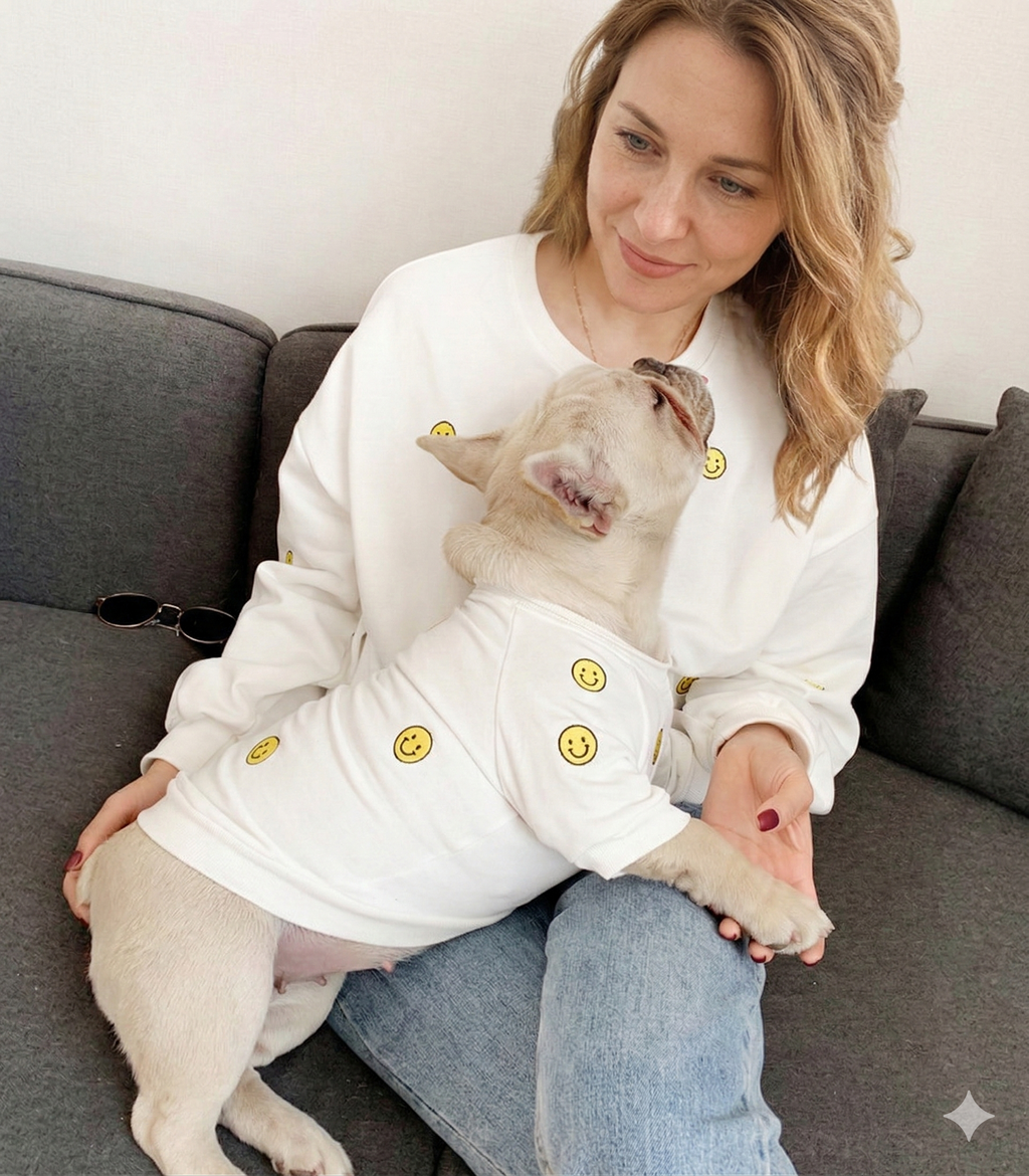 Matching Dog & Owner French Terry Sweatshirts - Warm & Comfy Outfits for Spring/Autumn