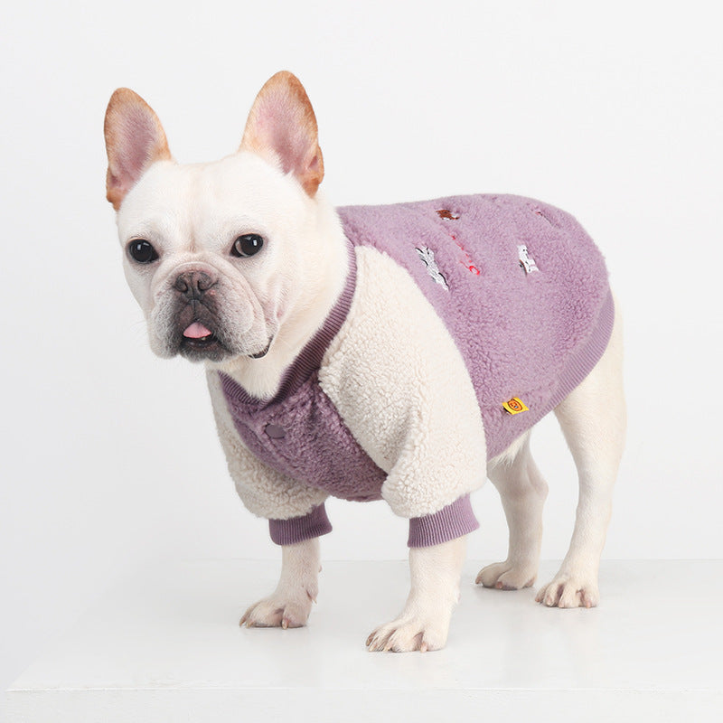 Frenchie Sherpa Fleece Cardigan Jacket