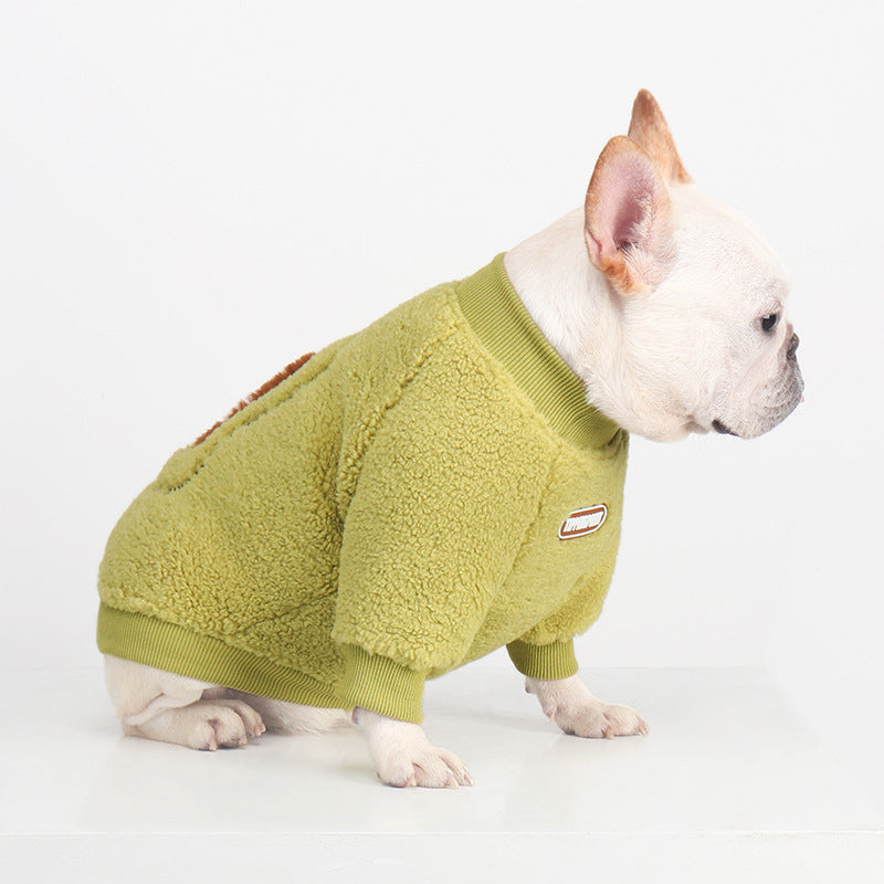 Frenchie Fleece Embroidered Dog Sweatshirt