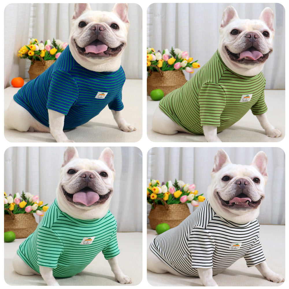 Frenchie Striped Fitted Top