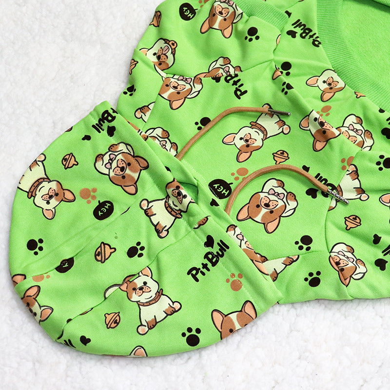 Frenchie Spring Autumn Printed Hoodie