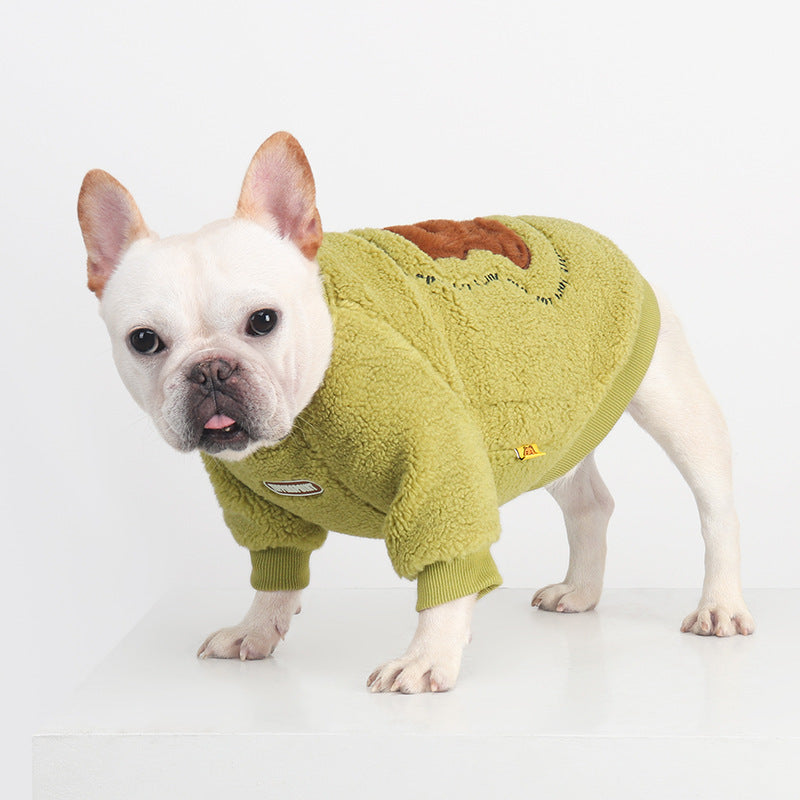 Frenchie Fleece Embroidered Dog Sweatshirt