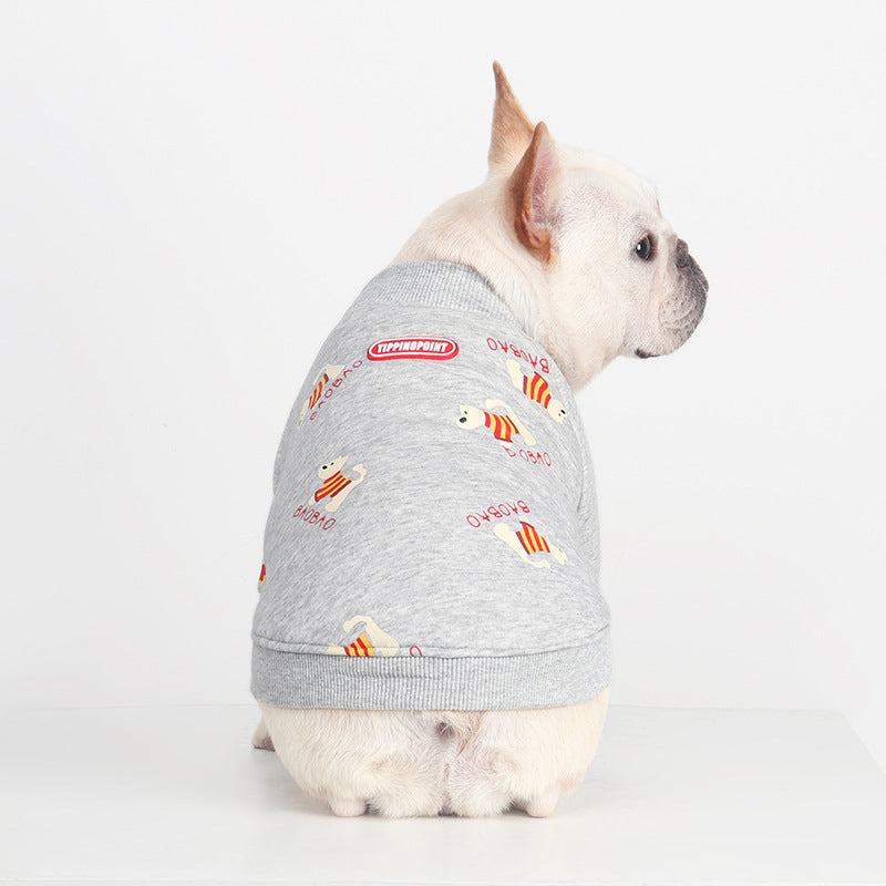 Frenchie Light Color Printed Dog Sweatshirt