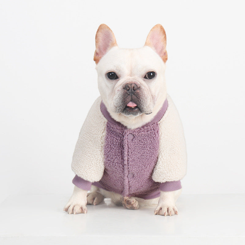 Frenchie Sherpa Fleece Cardigan Jacket