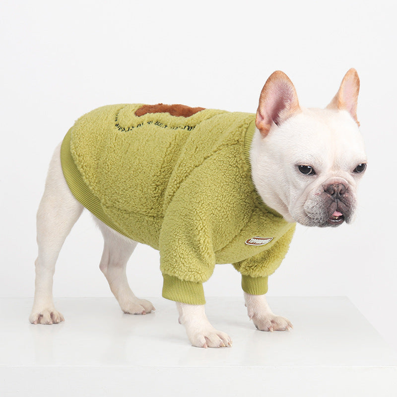 Frenchie Fleece Embroidered Dog Sweatshirt