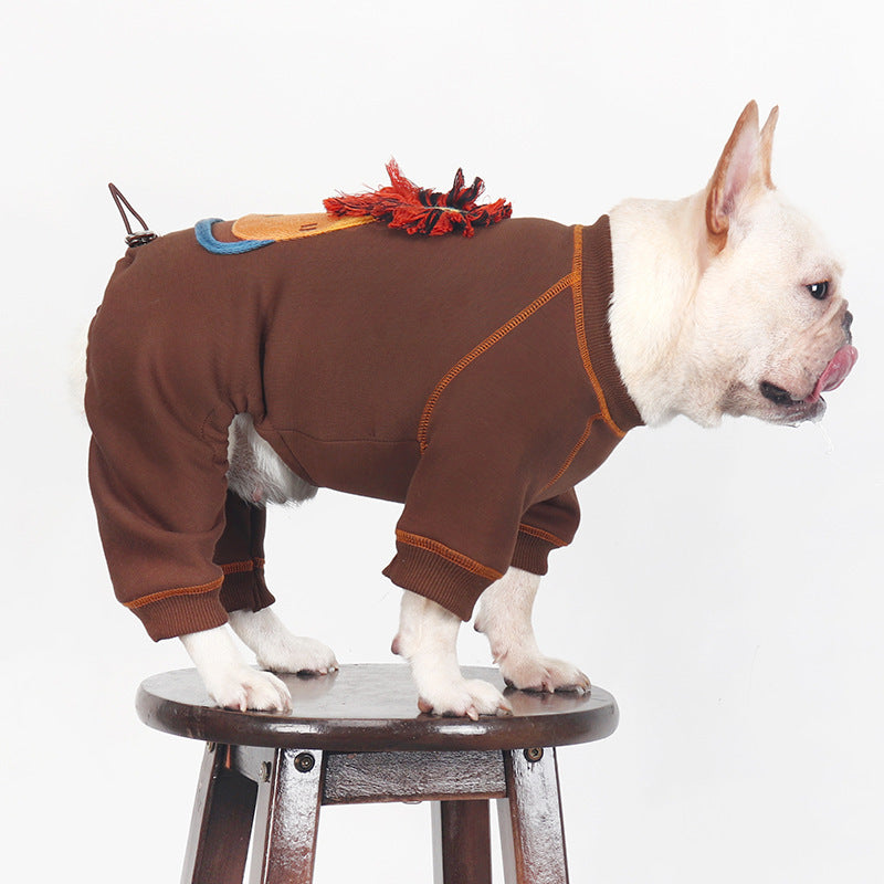 Embroidered French Bulldog Jumpsuit