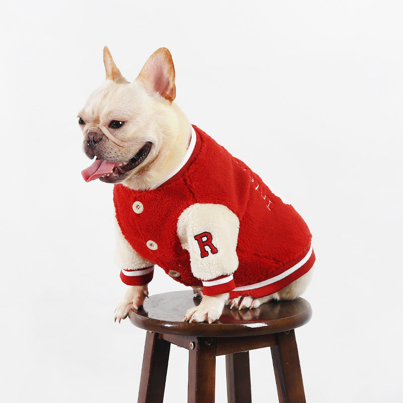 Frenchie Winter Clothes, Warm Sherpa-Lined Fleece Jacket for French Bulldogs