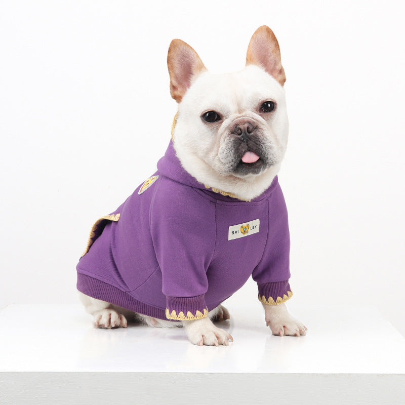 Frenchie Shell Embroidered Dog Hoodie
