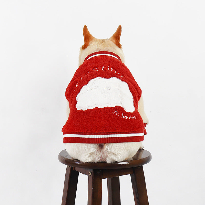 Frenchie Winter Clothes, Warm Sherpa-Lined Fleece Jacket for French Bulldogs