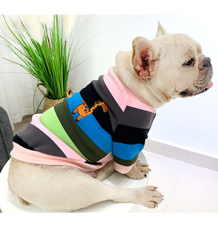 Rainbow Stripe Matching Set: French Terry Sweatshirts for Dogs & Humans (Spring/Fall Collection)