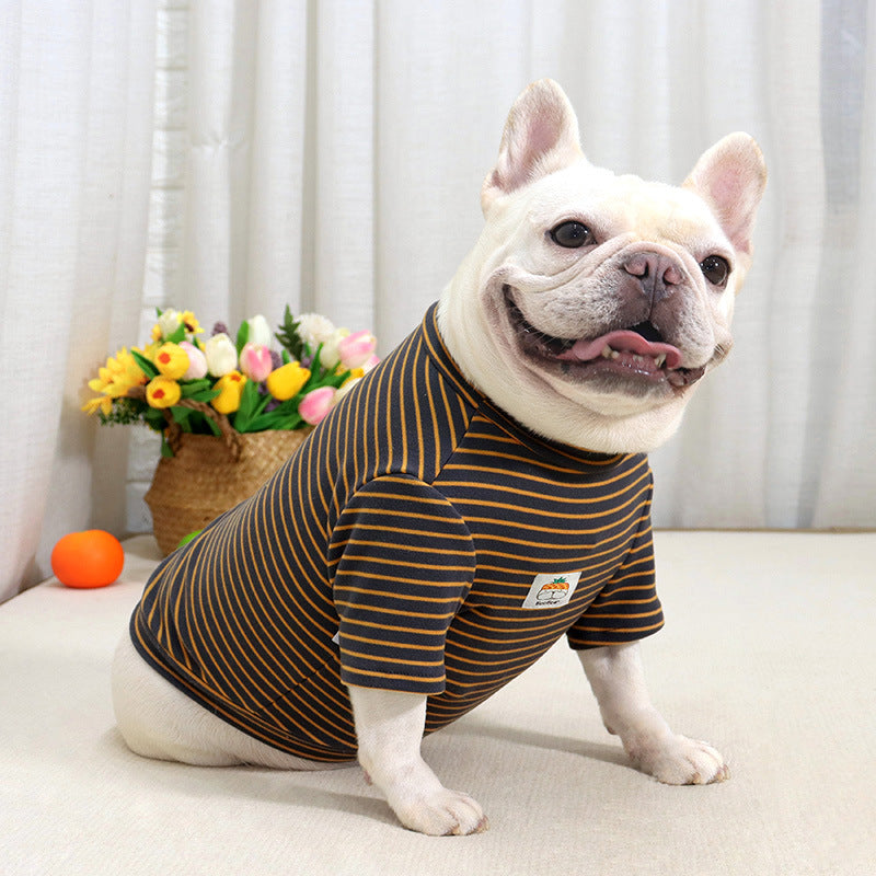 Frenchie Striped Fitted Top